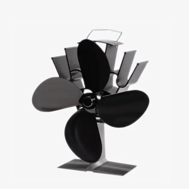 4-Blade Heat-Powered Eco Stove Fan for Wood Burners